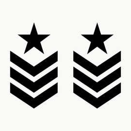 Autodomy Pack 2 Units 4x4 Off Road Military Peaks Star Stickers | 4x4 Off Road US Army 23x12,7 cm | Black Vinyl Stickers Stars for Car and Motorbike Resistant Rain and UV