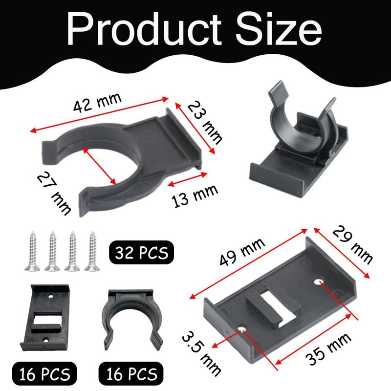 Sctmda Kitchen Skirting Board Clips, Pack of 16, Kitchen Pedestal