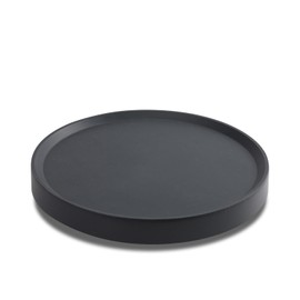 ETRAVEL Flowerpot Stand with Casters, Hidden Flower Stand, Planter Stand, Garden Rack, Pot Holder Plate, Convenient to More, 360° Rotation, For Air Purifier, Round Black Gray (Inner Diameter 7.3