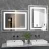 Sweetcrispy 28"x 36" Rectangle LED Bathroom Mirror with Adjustable Lights