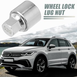 X AUTOHAUX Car Wheel Lock Wheel Nut Removal Socket Wrench Anti-Theft Metal for Volkswagen Touareg Scirocco Magotan Tiguan