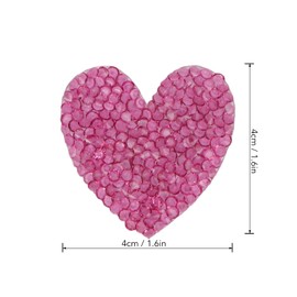 40 Parches de Diamantes de Imitación en Forma de Corazón, Apliques Brillantes para Planchar para Ropa, Sombreros, Zapatos, Accesorios de Moda DIY, Hechos de Material de Primera