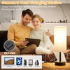 Beige Touch Lamp for Bedroom with USB - 3 Way