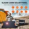 VLAIAN 100W Portable Solar Panel for Power Station Generator,100 Watt