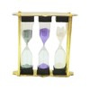 Tea Timer 3-4-5 Minute Sand Brass Frame Hourglass Timer Small