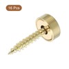 uxcell 16Pcs Brass Decorative Screws with Caps, 12 mm Mirror