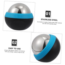 OHPHCALL Ice Massager Ball Stainless Steel Nubs for Muscle Relief Health Massage Roller Balls for Home