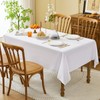 Fantastshop 2 Pack White Table Cloths Rectangular, Solid Rectangle Polyester