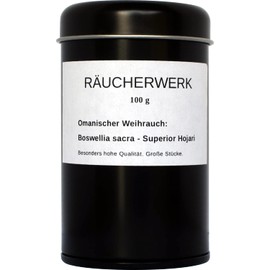 Frankincense Incense Tin (Boswellia Sacra - Superior Hojari (Oman), 100 g)