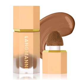Maquillaje líquido en barra de contorno, varita de contorno facial crema con aplicador de cojín, contorno bronceador cremoso natural mate de larga dur