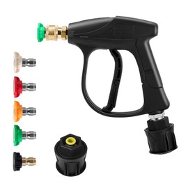 High Pressure Washer Gun 4350PSI, 5 Water Nozzle Tip & Quick Connector for Karcher K2-K7 Pressure Washer, Jet Wash Gun with M22-14 Hose Connector & Quick Connector, Karcher Pressure Washer Accessories