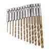 ZONADA 1/4” Hex Shank HSS Drill Bits, 13pcs in Set