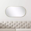 TEHOME Brushed Gold Oval Bathroom Mirror 20x40'' Pill Shaped Oblong