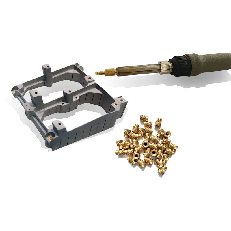 ShineNow Threaded Heat-Set Inserts Brass for Printed Plastic Parts M8