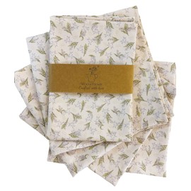 Wooh Home Set of 2 Pure Cotton Designs Napkins, Home Kitchen Restaurant and Hotel, 43x43cm (Lily of the Valley)
