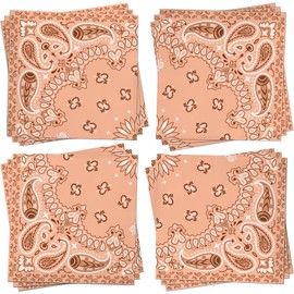 50 pcs Western Bandana Napkins - Cowboy Birthday Party Decor，Wild West Favors, Rodeo Baby Shower Supplies, Wild One Yeehaw Bday, Cowgirl Drinkware, Cactus Howdy Tableware Napkins(Brown)