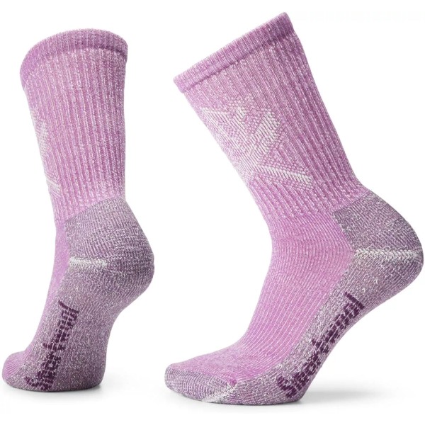 Smartwool Women's Light Cushion Leaf Pattern Crew Socks, Meadow Mauve,