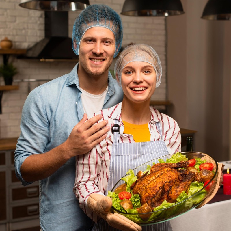 Amazing Supply 1000 Pack Blue Disposable Nylon Hair Nets 24"