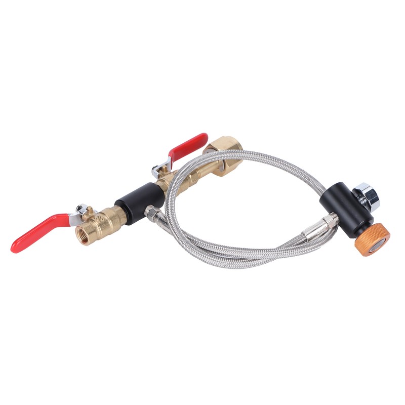CO2 Universal External Hose Adapter G5/8-14 24in Dual Valve Soda