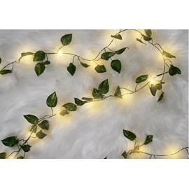 YOUNGAR Vine with Fairy Lights Battery/USB Operated,23ft 73 LED Pothos String Lights with Memory and Timer,Leaf Lights for Bedroom, Room, Garden, Party, Wedding,Wall Decor (Warm White)