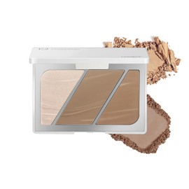 INTOPOP Shading Powder, 3D Small Face Effect, Natural Shading, Anti-Crample, For Women, 3-Color Design, Convenient Portable, Face Color (03-Champagne)