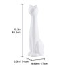 Allure Home Creation White Cat 2-Piece Toilet Brush Holder and