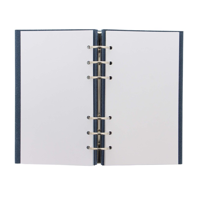 Filofax Clipbook Architexture PER Notebook Blue Suede Blue A6 Faux