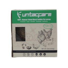 Funtacfarm Dried Black Soldier Fly Larvae, Superior to Mealworms Treat for Chickens,Birds,Poultry,High Calcium and Protein, 2lb