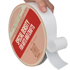 Imaru Rosas Cinta adhesiva de Doble cara para manualidades, Scrapbooking, arte, Cinta adhesiva de Doble cara con espesor Especial para Crafts. (Blanco, 2mm (0.08 in) x 3,6cm (1.42 in))