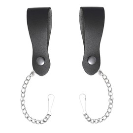 BELGLY Leather Sporran Belt with Metal Chain/Hook - Chain Suspender - Hook Suspender Durable Scottish Kilt Accessory (Chain Suspender)