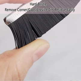 Bathroom Crevice Gaps Clean Brushes, Easily Clean Bline Corner Dead Space Dirty Residue Bathroom Kitchen Tiles/Toilet Thin Brush,Multifunction Kitchen Window Slots Brushe (4PCS Black)