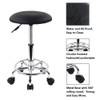 KKTONER Swivel Rolling Stool with Footrest Height Adjustable PU Leather