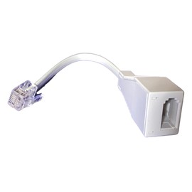 BT Telephone Socket Adapter UK to US With Ring Capacitor | RJ11 4 Wire to BT Telephone Female Socket US to UK Adapter 6P4C | Cable Adapter Landline Port Converter Extender FAX Modem Corded Cordless Ph