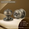 Probrico Entrance Door Knobs Door Lock Keyed Alike Lockset Antique