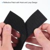 PATIKIL Reflective Patch 1"x4", 4 Pcs Hook & Loop Fastener