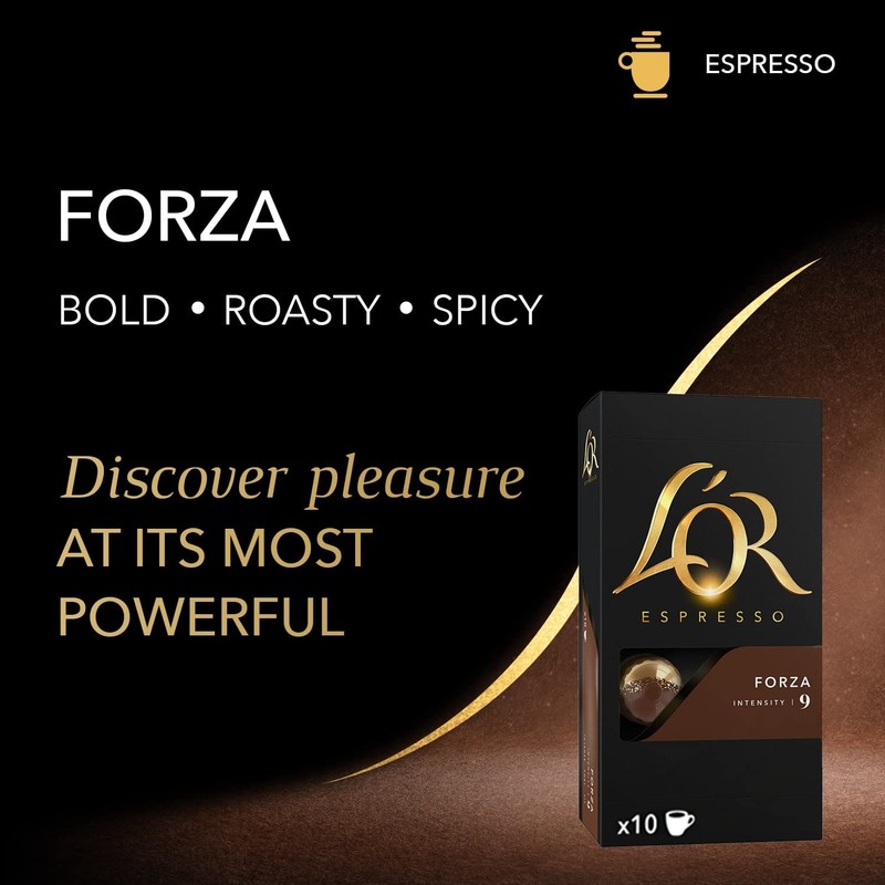 L'OR Espresso Coffee Forza Intensity 9 - Nespresso®* Compatible Aluminium