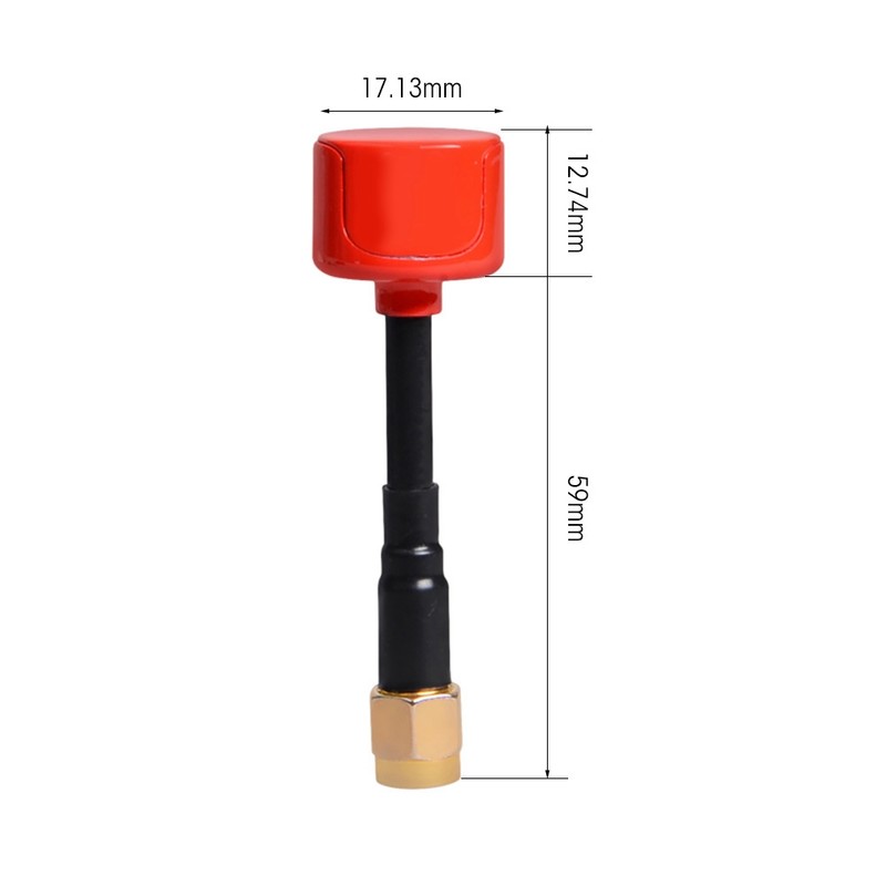 2pcs Foxeer Lollipop-5-8G-2-3DBi RHCP-FPV-Antenna RP SMA For FPV-Racing-RC（Red）