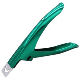 PANA USA Professional Stainless Steel Acrylic Nail Tips Clipper Cutter - False Nails/Fake Nails/Artificial Nails Trimmers for Nail Manicure Pedicure, Clip Tool for Home Nail Art DIY (Metallic Green)