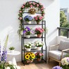 VGMiu 4 Tier Plant Stand Indoor Outdoor, Metal Plant Shelf
