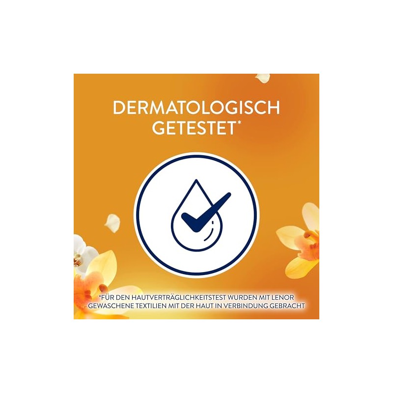 Lenor Weichspüler 36 Waschladungen, Goldene Orchidee, 24 Stunden Wohlfühlfrische, Mit