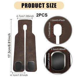 Ruzister 2 Pieces Car Storage Hooks, Universal Car Hooks, Back Seat Headrest Hooks, Storage Hooks for Car Seat, Back Seat Hooks, Headrest Hanger