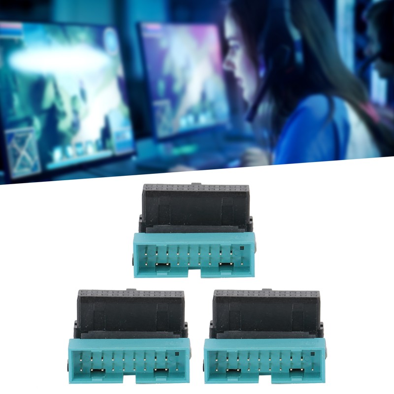 3Pcs Mainboard Power Adapter 19Pin to 90 Degree Connector DIY