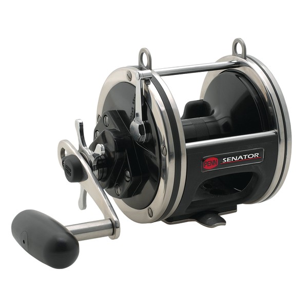 PENN Senator Star Drag Conventional Nearshore/Offshore Fishing Reel, HT-100 Star Drag, Max of 24lb | 10.8kg, Machined and Anodized Aluminum Spool, 700yd/50lbs