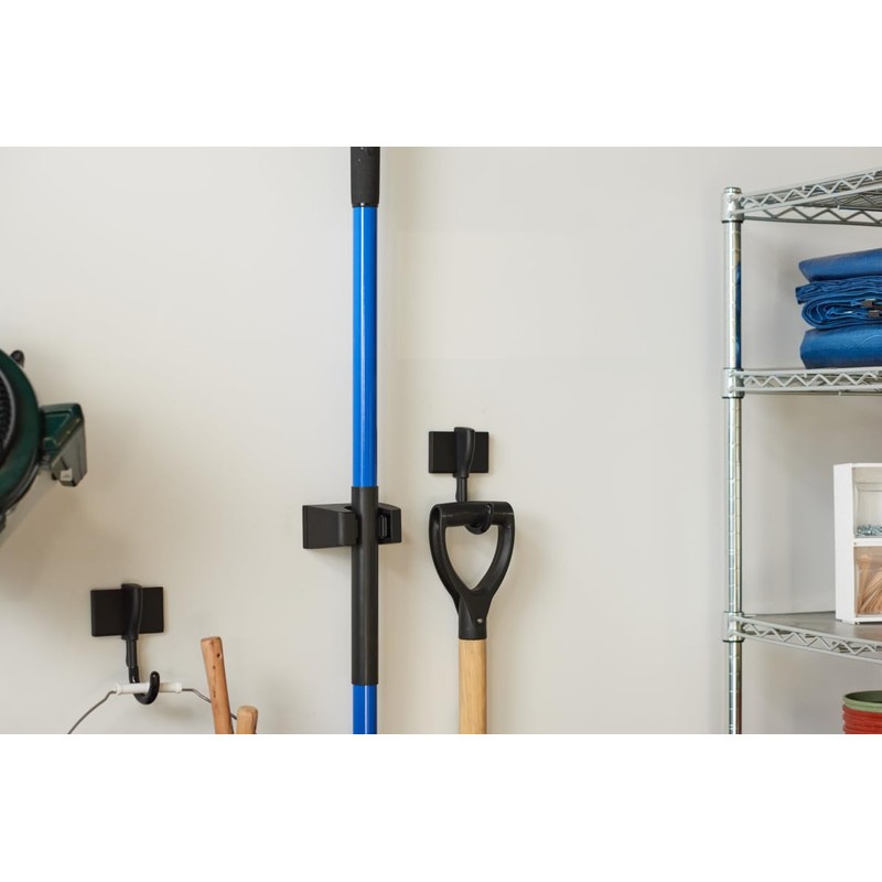 Duck EasyMounts Mop and Broom Holder - Heavy Duty Wall