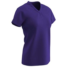 Champro Women's Standard Star Ladies' V-Neck T-Shirt, Purple, Medium