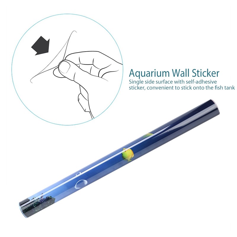 Waterproof Aquarium Background Wall Sticker Pvc Self Adhesive Fish Tank