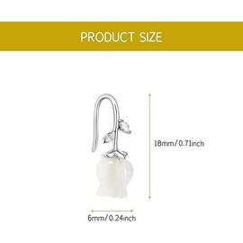 Lily of the Valley Earrings Solid 925 Sterling Silver Flower Crawler Cuff Earrings Cute Dangling Flower Earrings Wraps for Women Flower Wrap Earrings Climber Birthday Valentine's Day New Years Gift