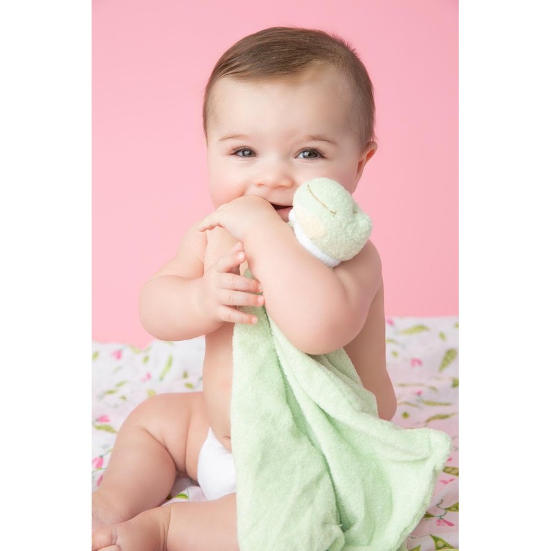 Angel Dear 1101 Blankie, Green Frog