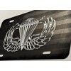 Laser US Flag & Diamond Etched Army Airborne Wings Car