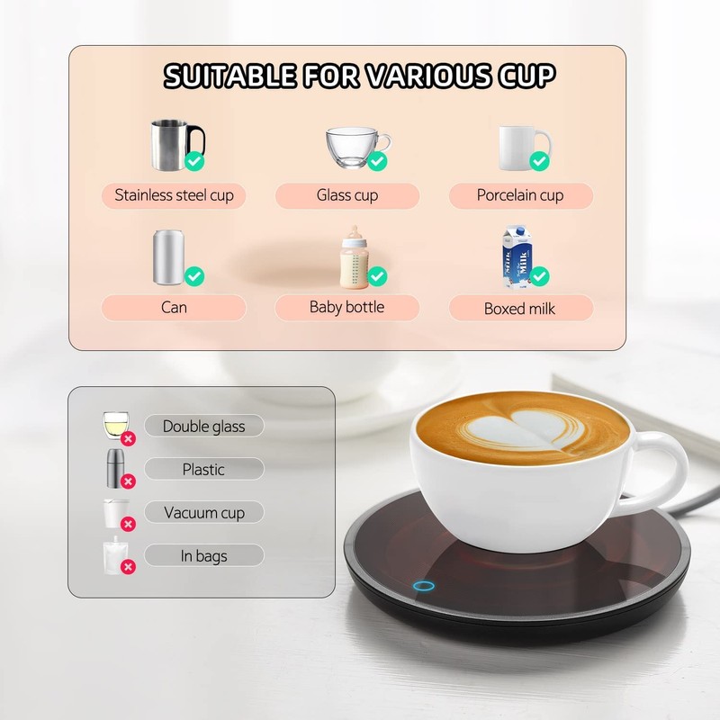 Jislie Electric Coffee Warmer Coffee Cup Warming - Smart Desk